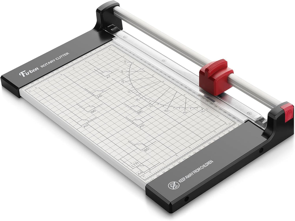 Firbon 12 Inch Rotary Paper Trimmer with Replaceable Blade
