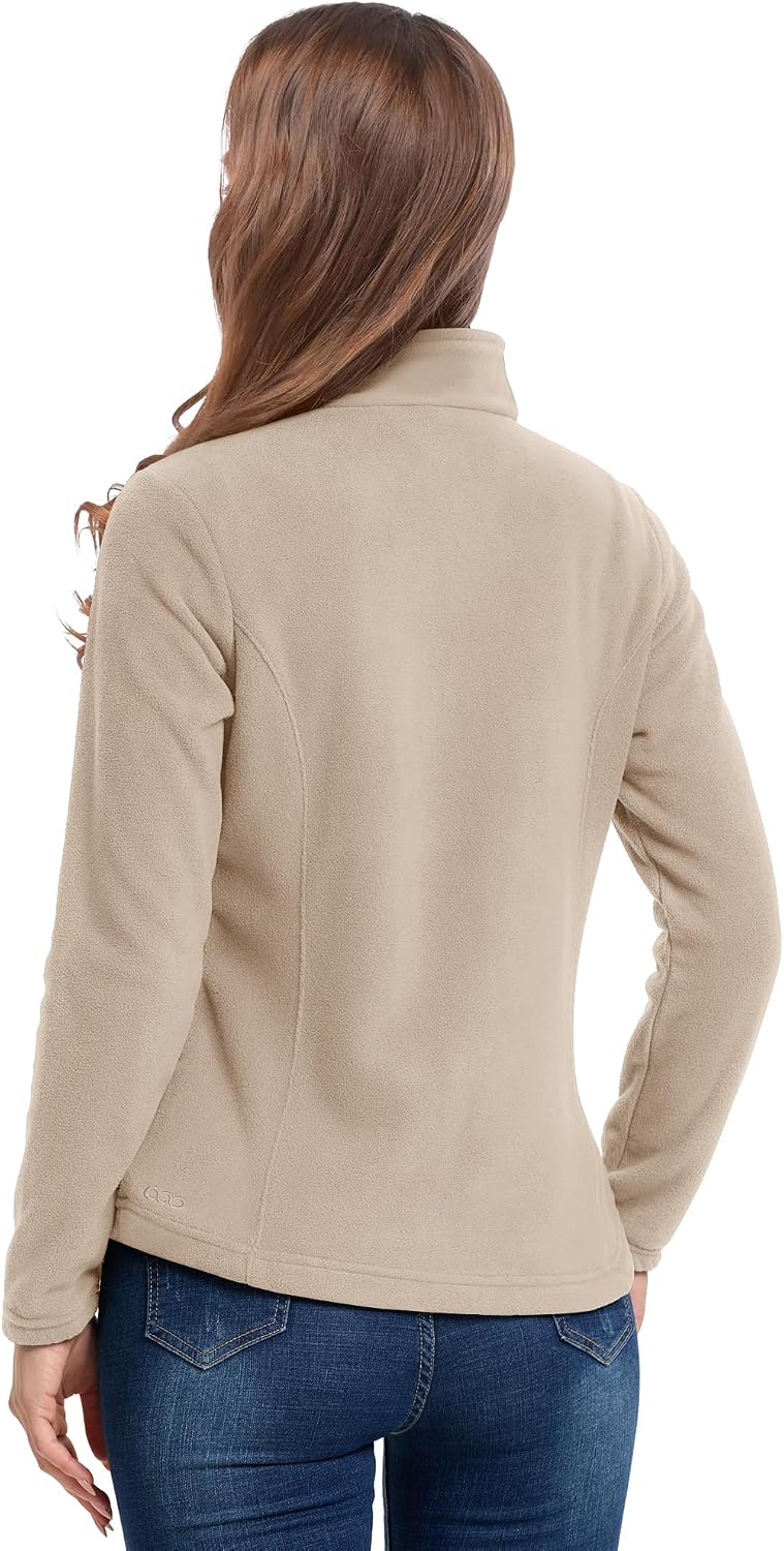 33,000ft Women's Polar Fleece Jacket Zip Up Lightweight Hiking Sweatshirt