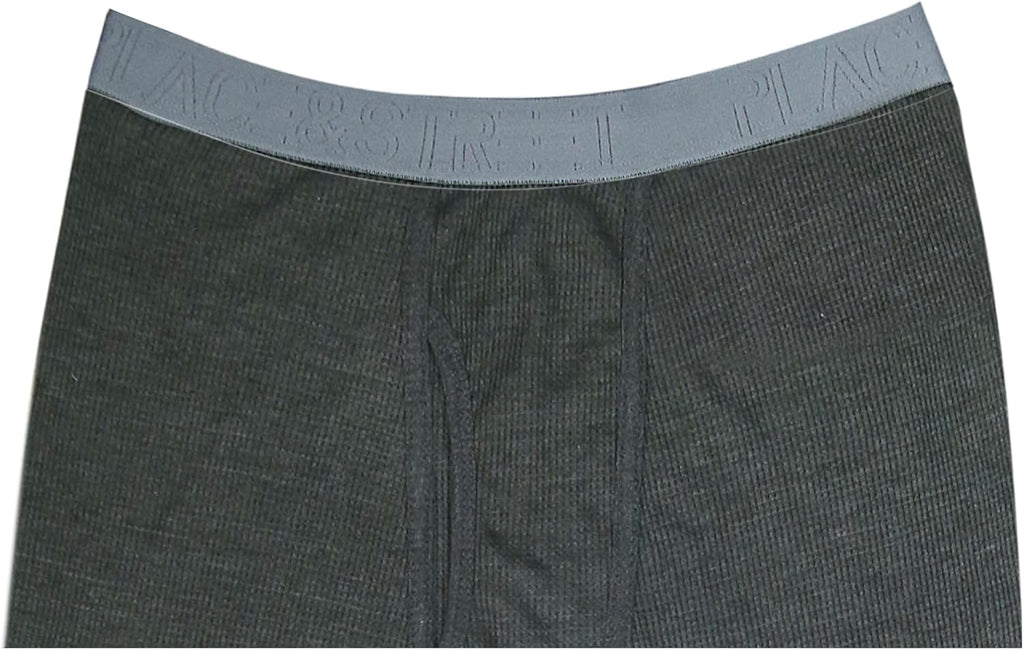 Thermal Underwear Pants for Men Long Johns Cotton Blend Base Layer Waffle Knit Bottoms Classic Cold Weather