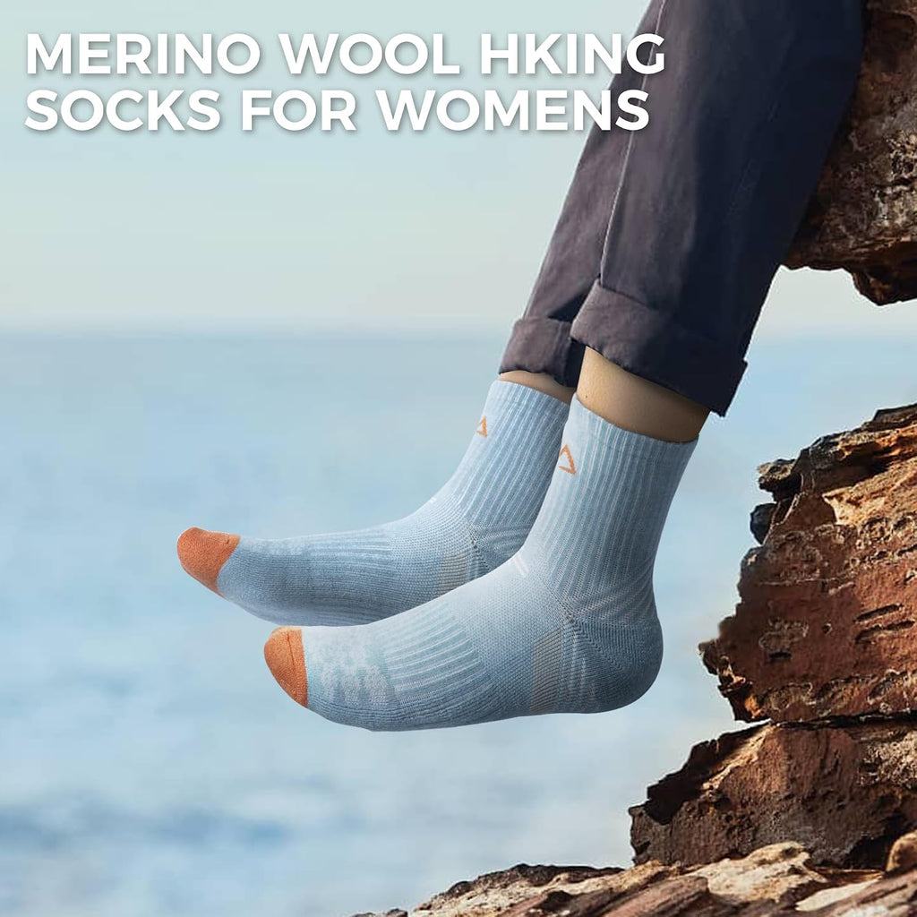 innotree Merino Wool Hiking Socks for Women, 5 Pairs