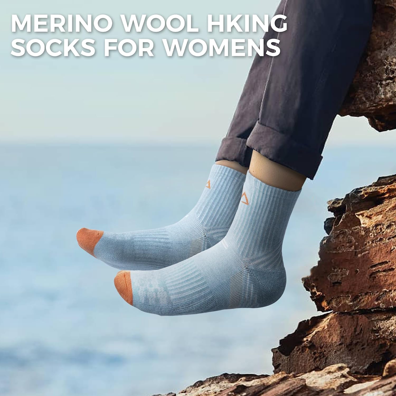 innotree Merino Wool Hiking Socks for Women, 5 Pairs