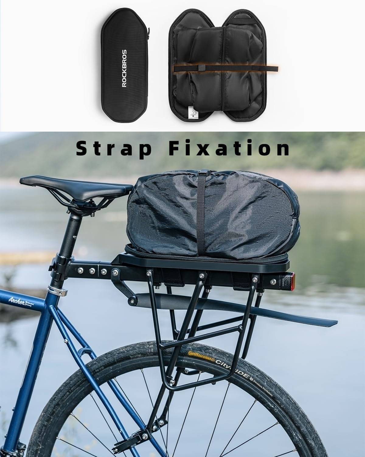 ROCKBROS Foldable Bike Bag for Rear Rack Expandable 5L