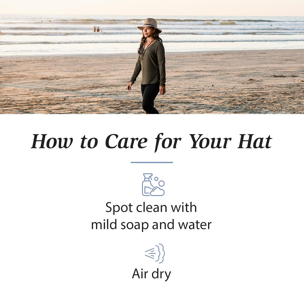 Wallaroo Hat Company Women’s Petite Aspen Fedora – UPF 50+ Sun Protection, 100% Wool Felt, Adjustable, Packable, Black, Small