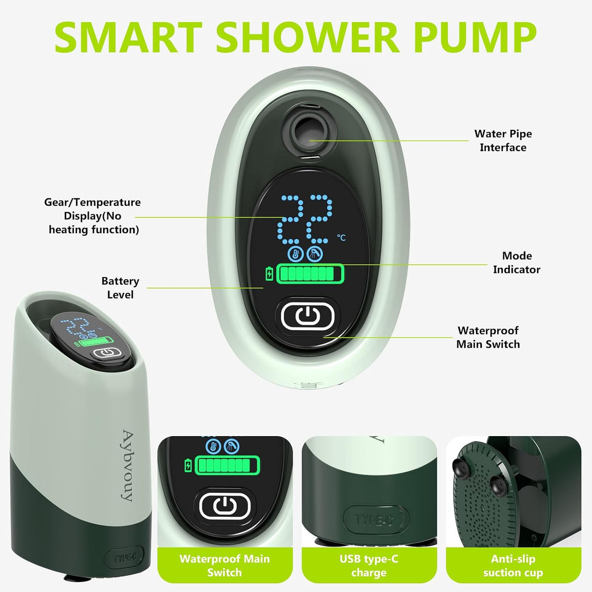 Portable Shower for Camping,Camp Shower Rechargeable,Camping Shower