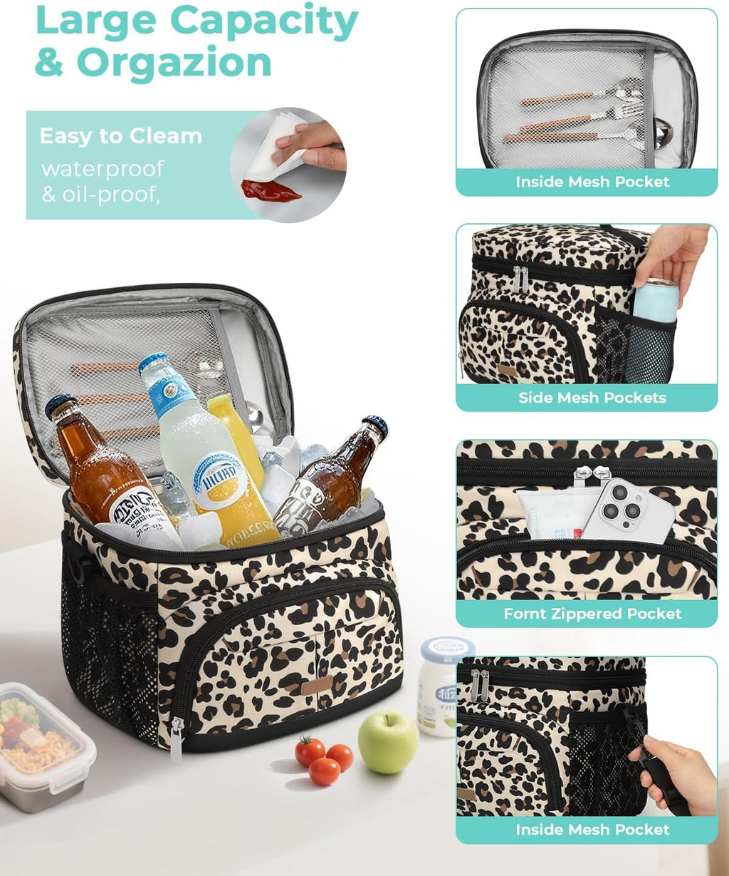 Pritent Lunch Box for Men Women Insulated Lunch Tote Cooler Bag Lunchbox