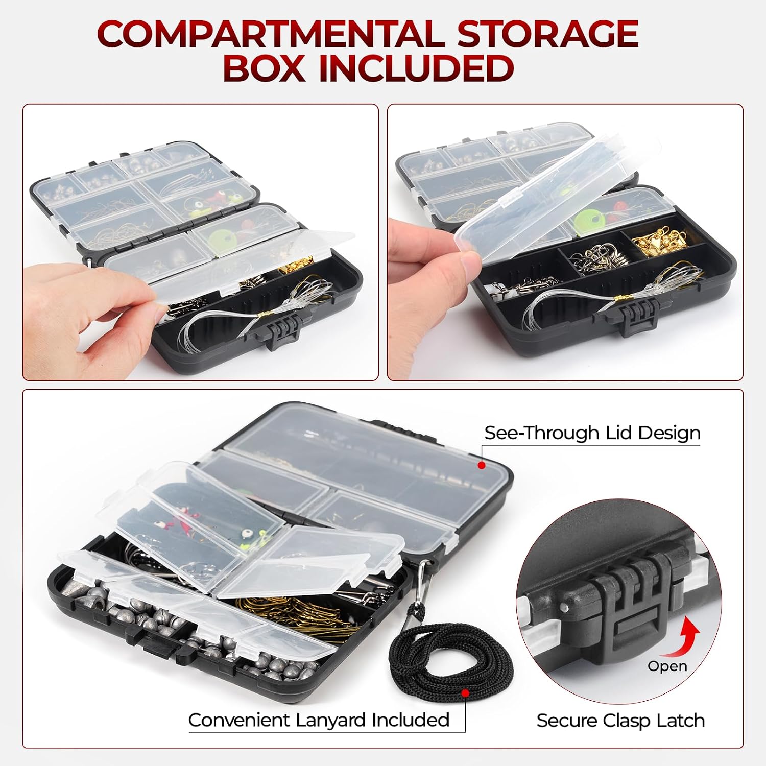 MadBite by KastKing Compact Fishing Tackle Kit for Bass Trout Panfish