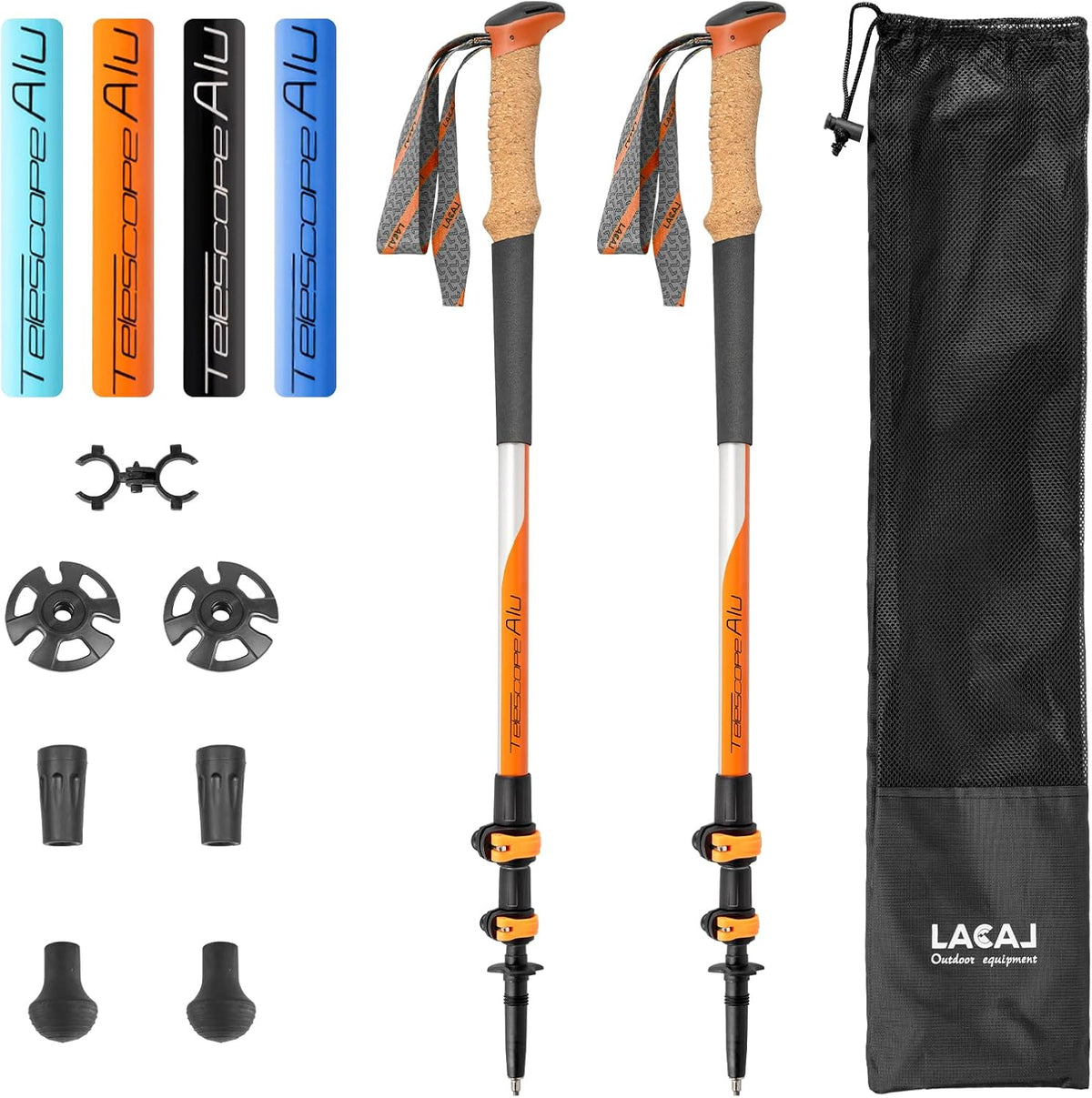Hiking Poles, Ultra-Light Telescopic Trekking Poles,Portable Walking Sticks with Adjustable Height for Men and Women