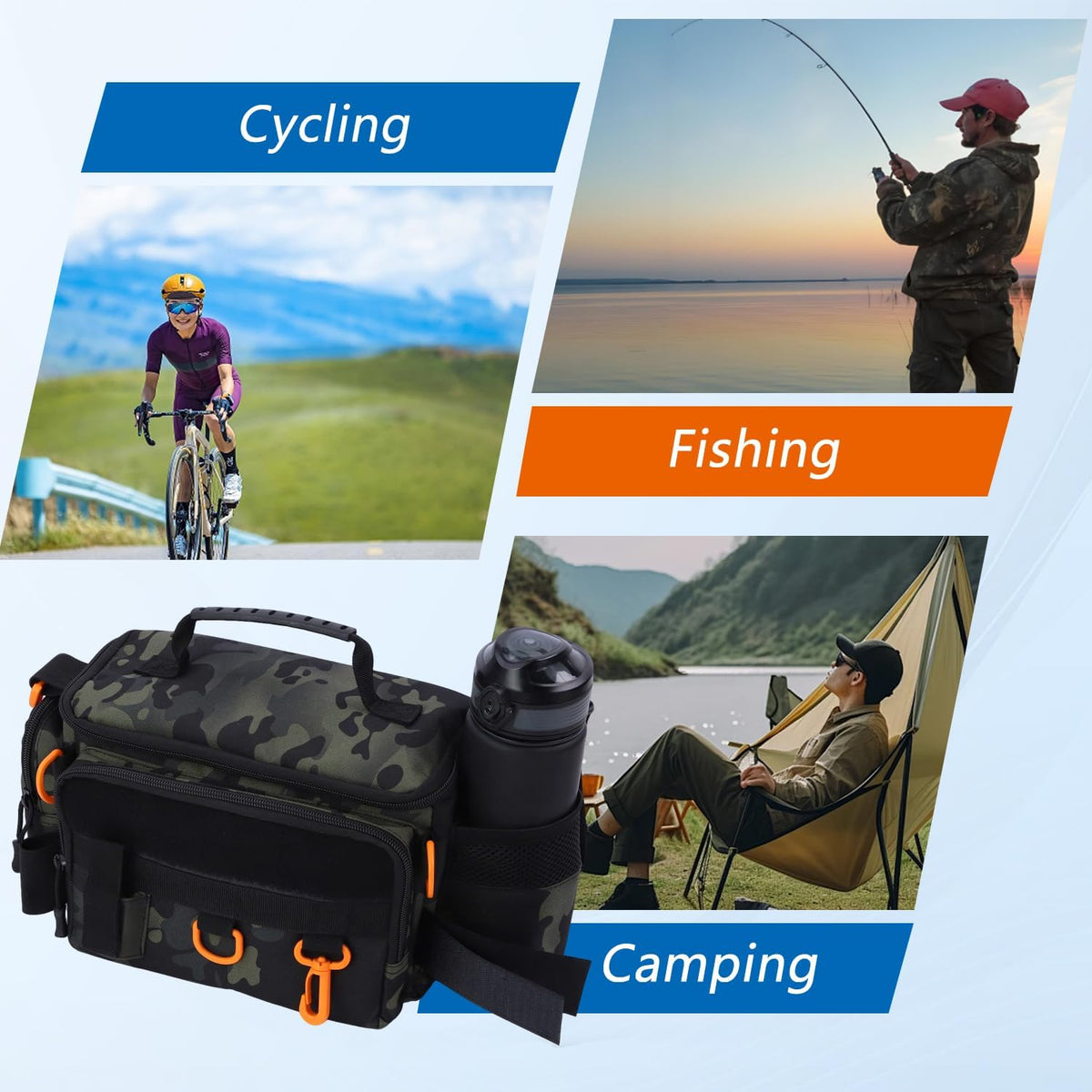 Fishing Tackle Storage Bag with Tackle Box&Tool,Gifts for Men(Green)