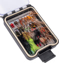 Hand-Tied Fly Fishing Flies Kit, Dry Wet Flies Nymphs Streamers Assortment for Trout & Bass with Waterproof Fly Box