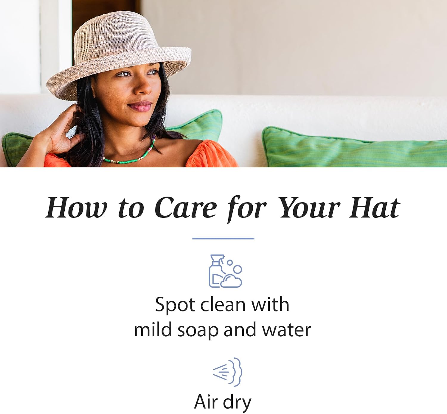 Wallaroo Women's Victoria Sun Hat | Packable Design, Adjustable Sizing, Sophisticated Style