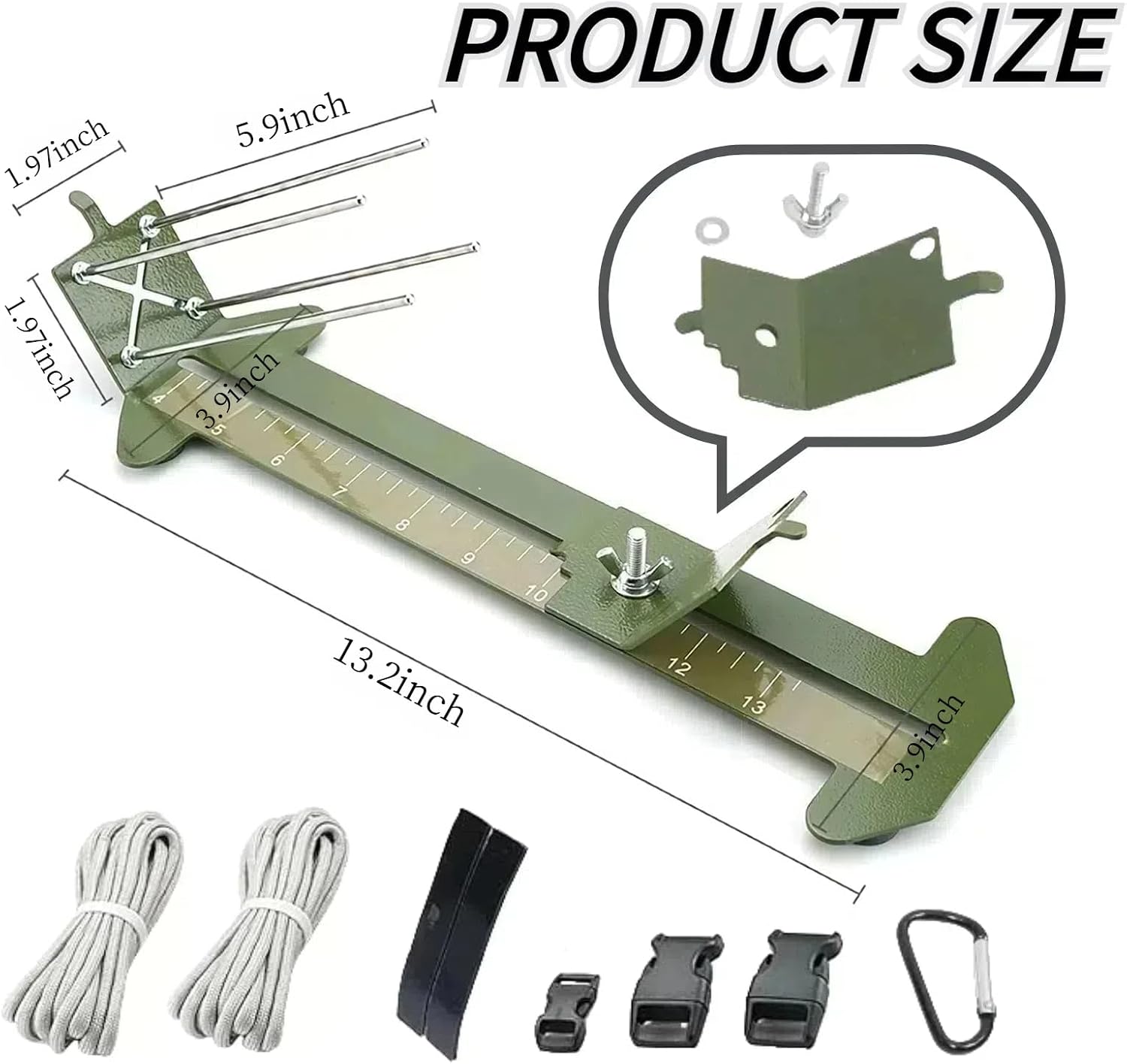KOKKOYA Metal Paracord Bracelet Jig Dog Collar Making Kit 4 to13 inch