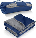 Tirrinia Waterproof Outdoor Blanket with Sherpa Lining, Windproof Foldable