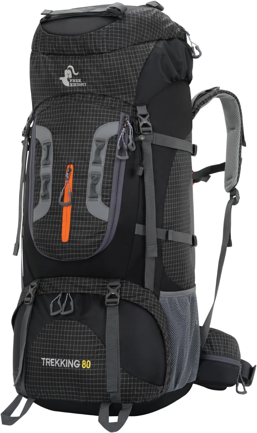 Bseash 80L Waterproof Hiking Camping Backpack with Rain Cover, Lightweight Outdoor Sport Travel Daypack for Climbing Touring