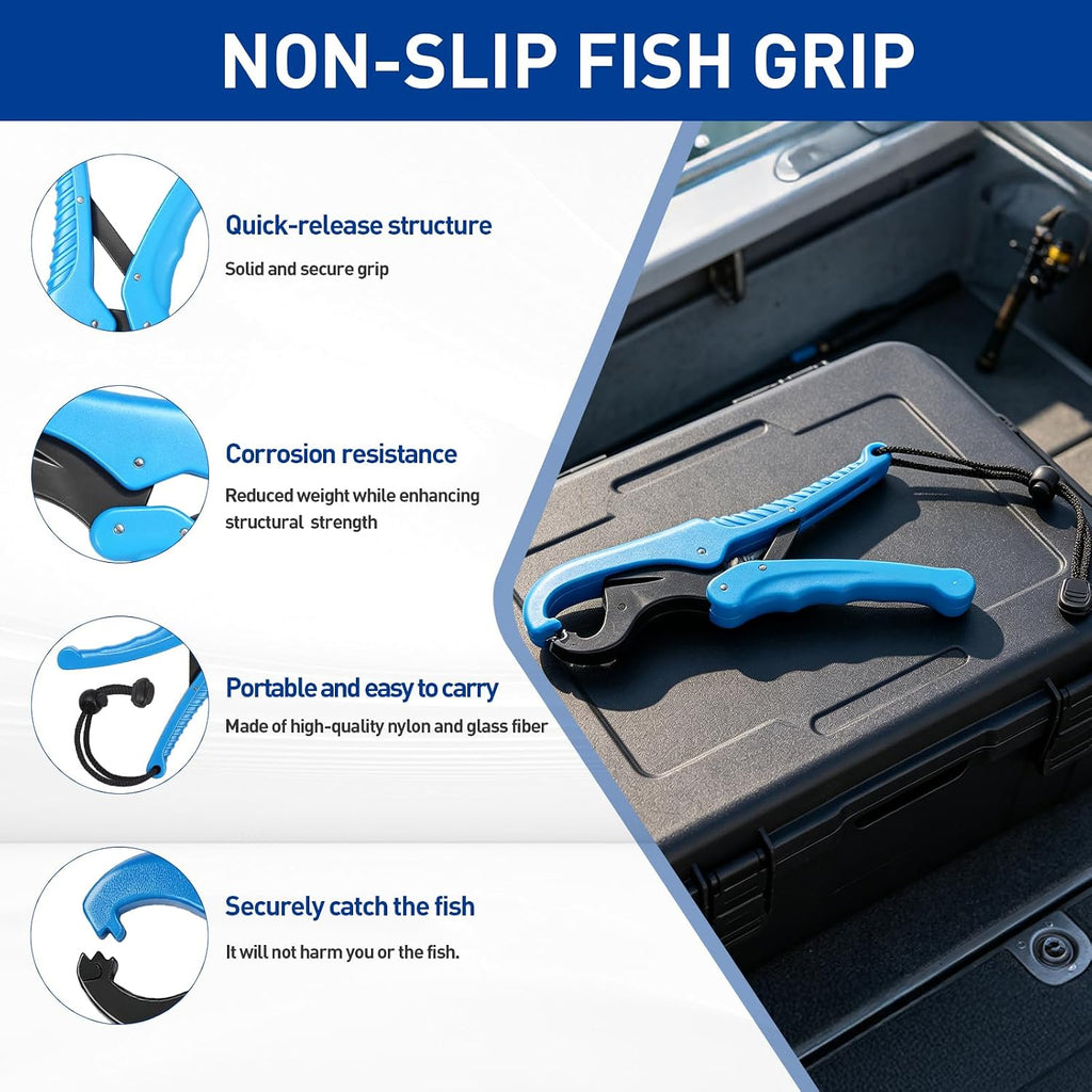 Fishing Tools Kit-Stainless Steel Fish Pliers, Floating Fish Lip gipper, Multi-Functional Jaw Anti-Corrosion, Fishmen Must Have Fishing Gear