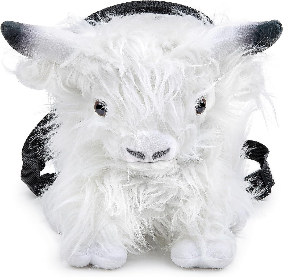 Highland Cow Plush Rock Climbing Chalk Bag, Cute Plush Animal，Drawstring Closure & Adjustable Belt，Bouldering & Gymnastics, Soft Fluffy Cow Chalk Pouch, Unique Climbing Gear Gift for Climbers