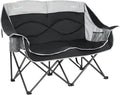 SUNNYFEEL Double Camping Chairs Padded Loveseat Chair for Adults