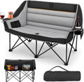 HOPERAN Double Camping Chair 660lb Camping Couch Oversized Folding Loveseat
