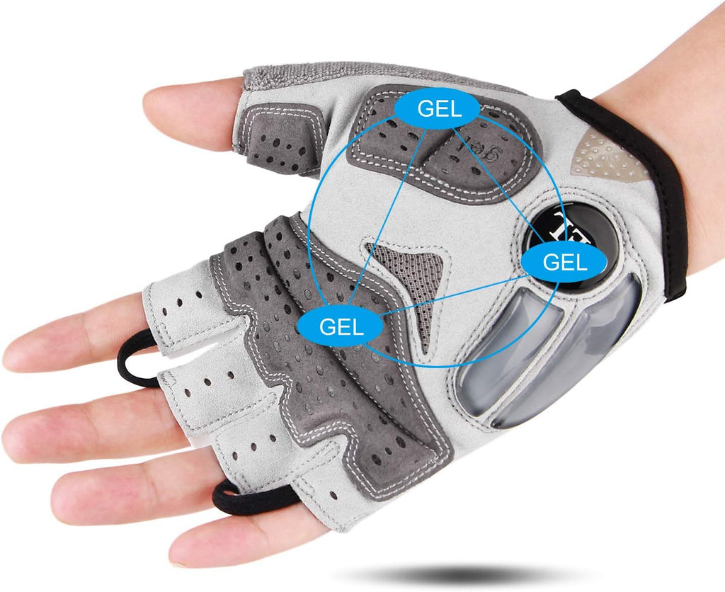 Cycling Gloves for Men Women - Breathable Gel Road Mountain Bike Gloves