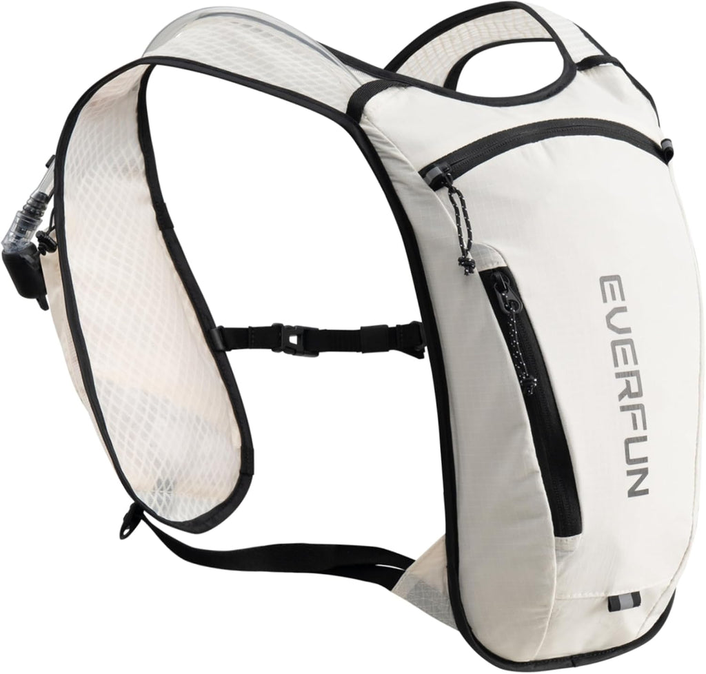 EVERFUN Hydration Backpack Running Vest Small Hiking Water Backpack with 1.5L Water Bladder, Lightweight Reflective Phone Holder Hydro Pack for Trail Running, Biking, Race, Marathons