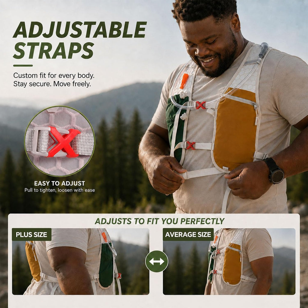 Running Vest with 2L Hydration Bladder Lightweight Pack