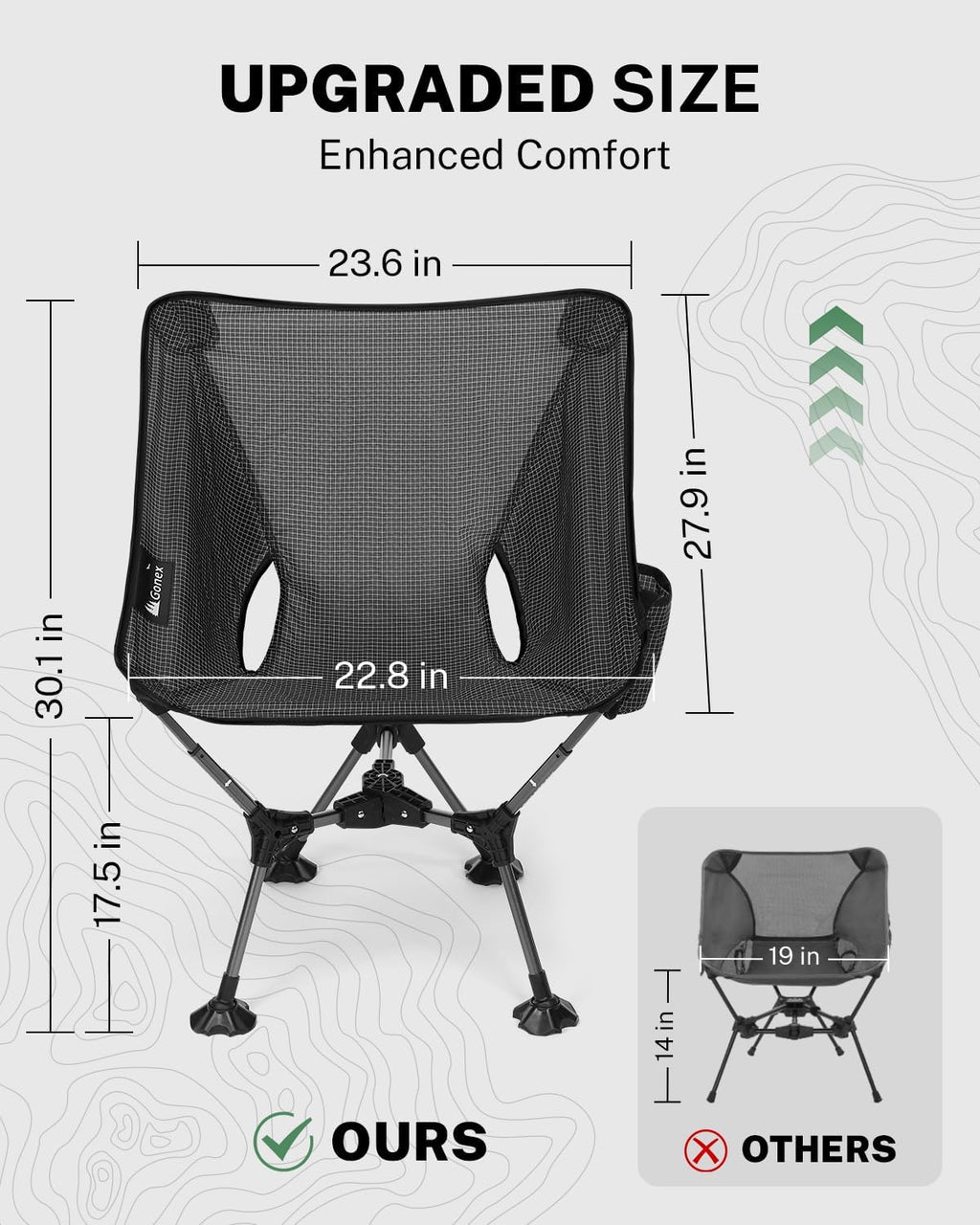 Gonex XL Portable Camping Chair Pop-Up Collapsible Backpacking Beach Chair