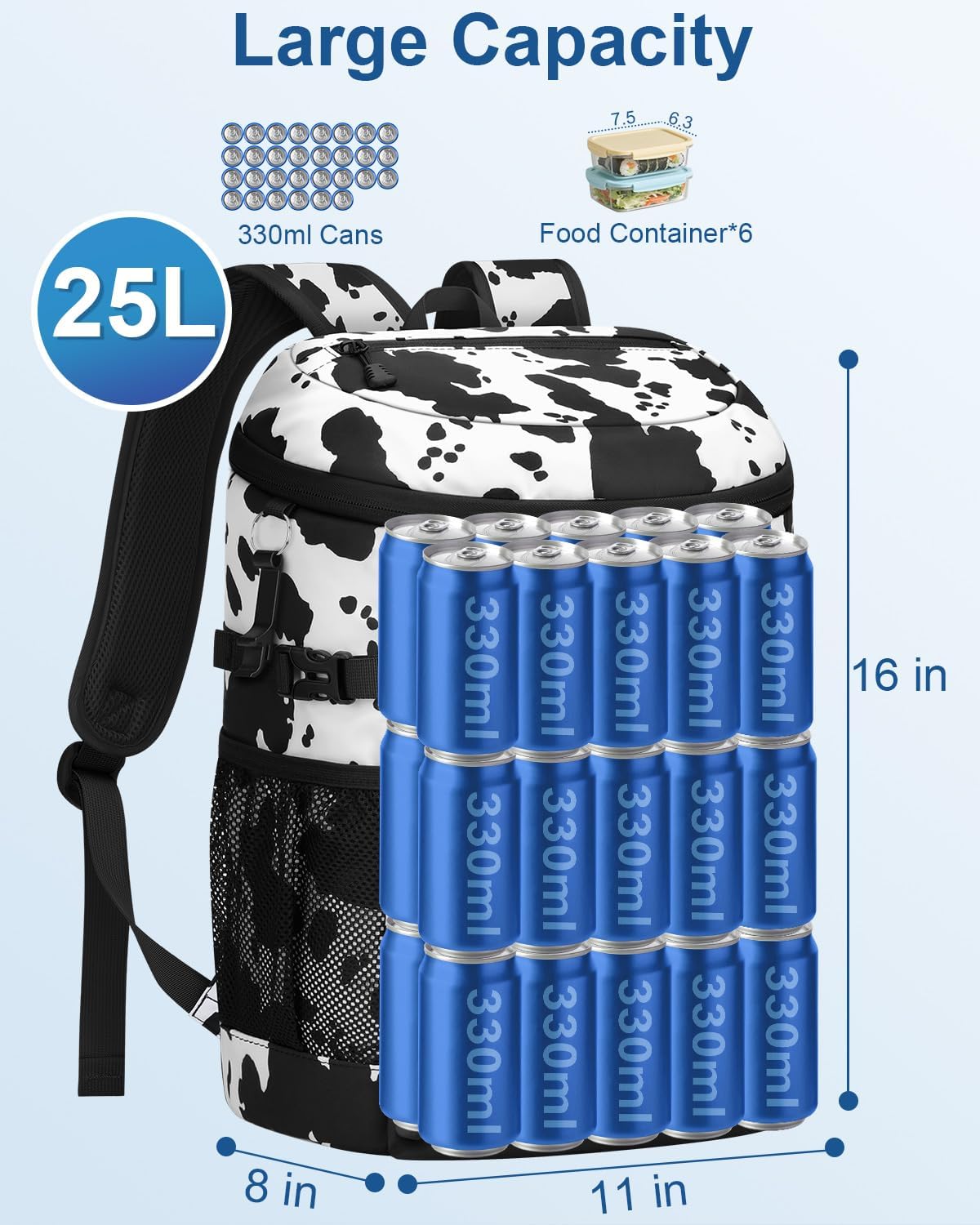 Cooler Backpack Insulated Leakproof Soft Cooler Bag Ice Chest for Women