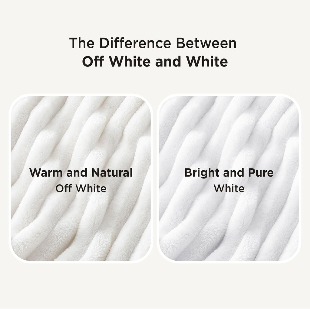 Bedsure Soft Throw Blanket for Couch Decor Gifts Bright White 50"x60"