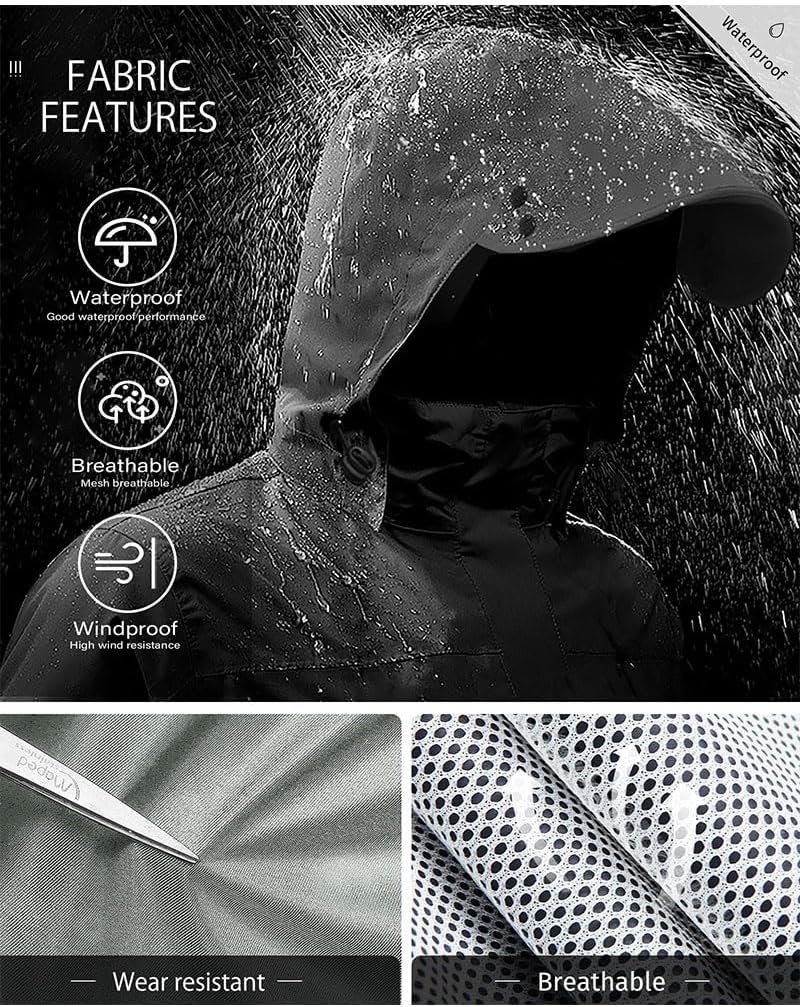 iCreek Rain Suit Waterproof Breathable Lightweight 2-Piece Rain Gear Unisex