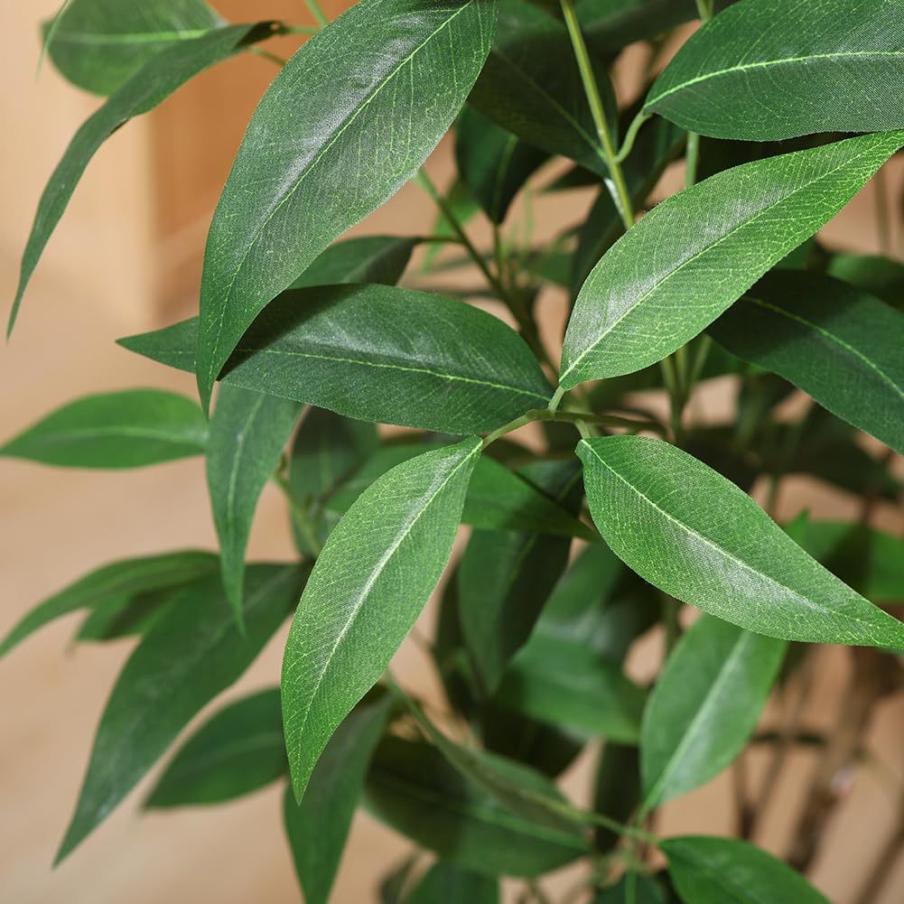 Ferrgoal 4Ft Artificial Eucalyptus Plant with Basket & Silk Leaves