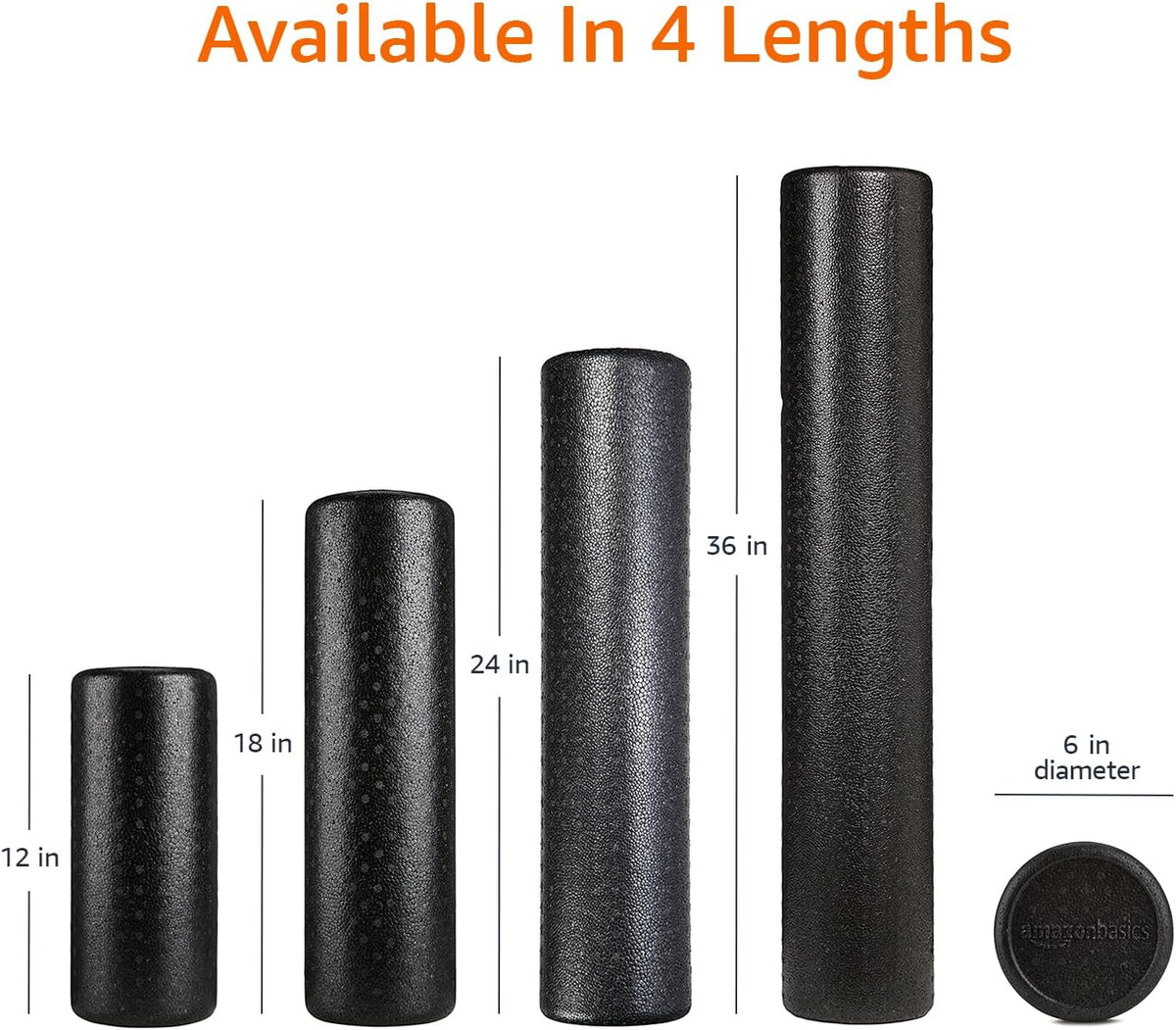Amazon Basics High Density Foam Roller for Exercise and Recovery, 24 Inches, Blue Speckled