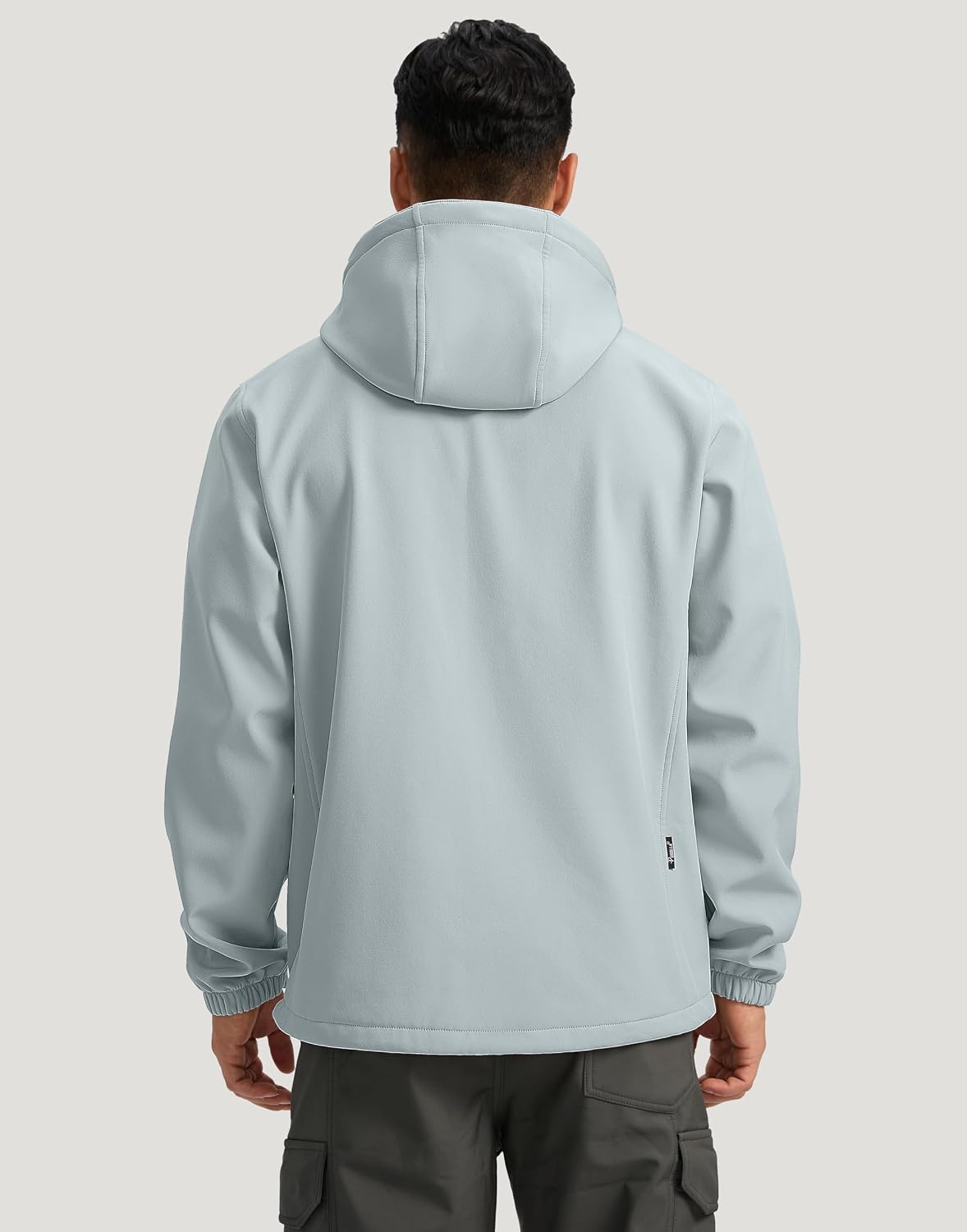 Pudolla Men's Softshell Jacket Hooded Fleece Lined Coats for Outdoor Work