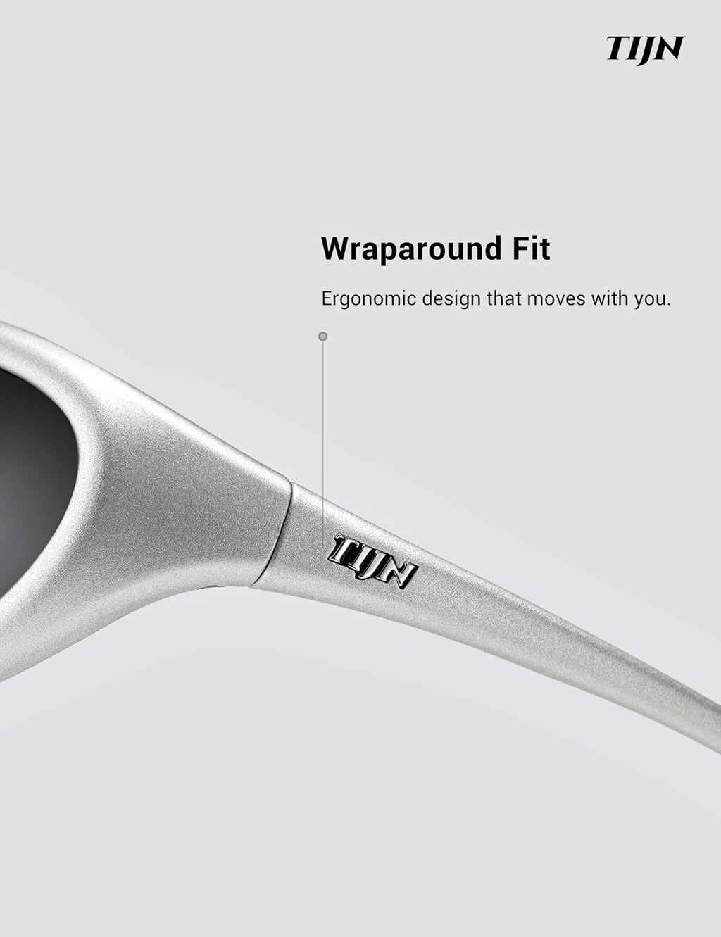 TIJN Sports Sunglasses UV400 Wraparound for Men Women Cycling, Vanta