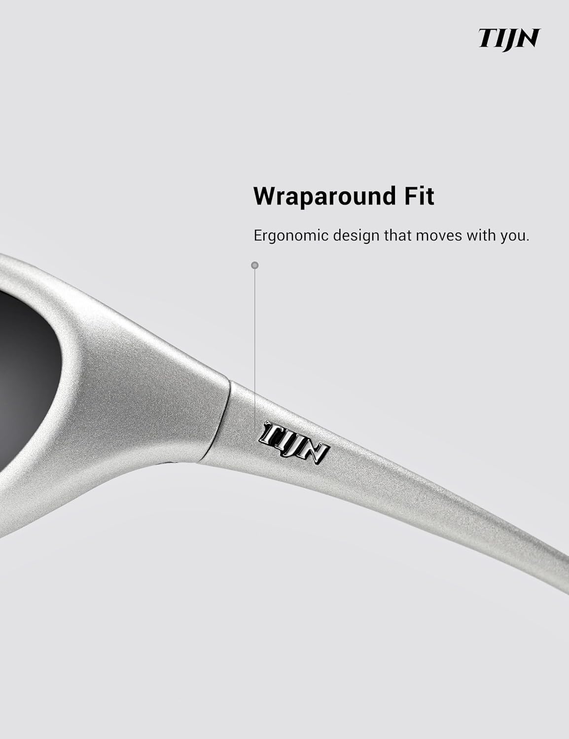 TIJN Sports Sunglasses UV400 Wraparound for Men Women Cycling, Vanta