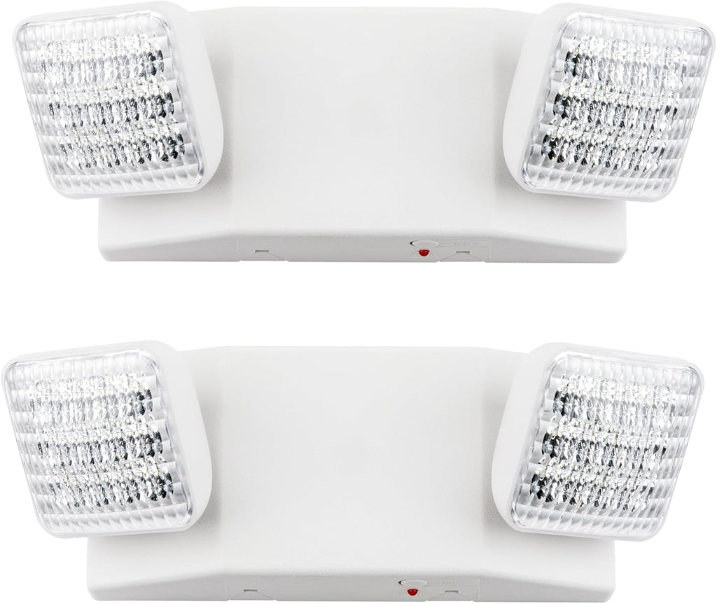 LIT-PaTH LED Emergency Light for Business, Battery Backup, 2 Pack