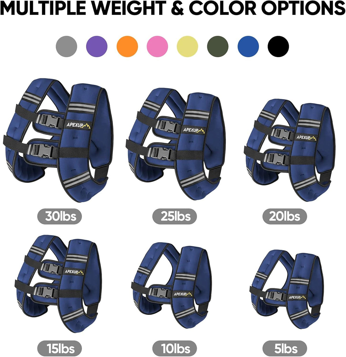 APEXUP Weighted Vest Men Women, Weight Vest for Women Workout Equipment for Strength Training Running