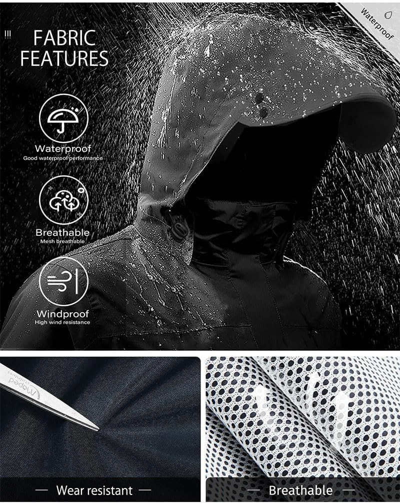 iCreek Rain Suit Waterproof Breathable Lightweight 2-Piece Rain Gear Unisex