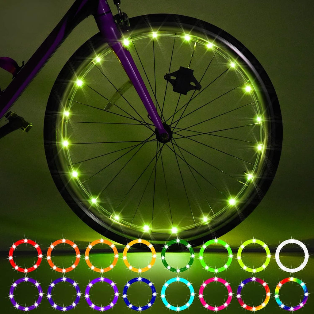 Waybelive LED Bike Wheel and Frame Lights, Waterproof