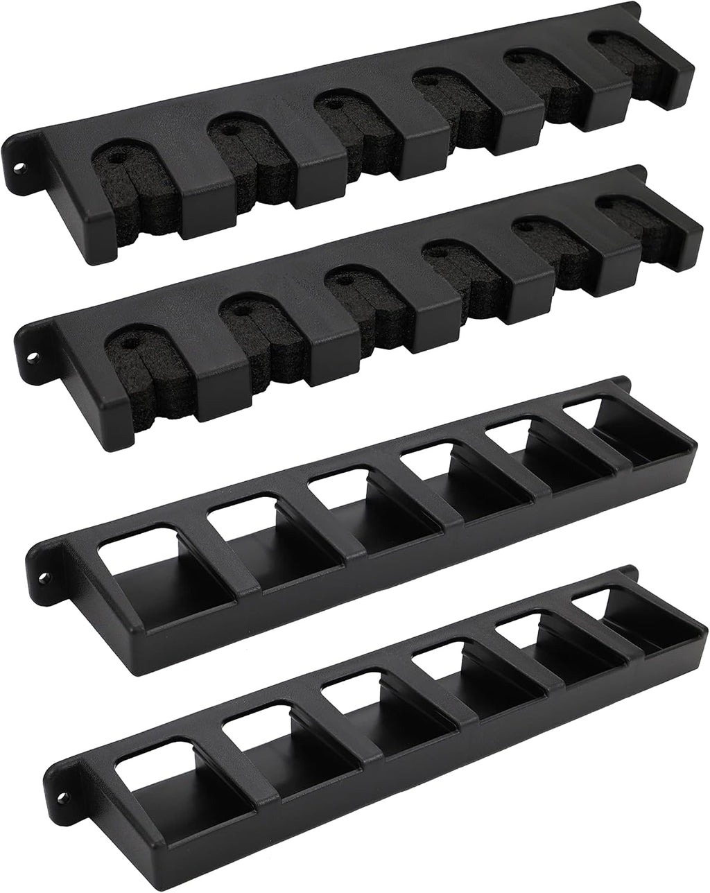 Fishing Rod Holders Vertical Rod Rack, Fishing Pole Holders for Garage, Wall, Ceiling Rod Stand, Black (1 Pair Black)