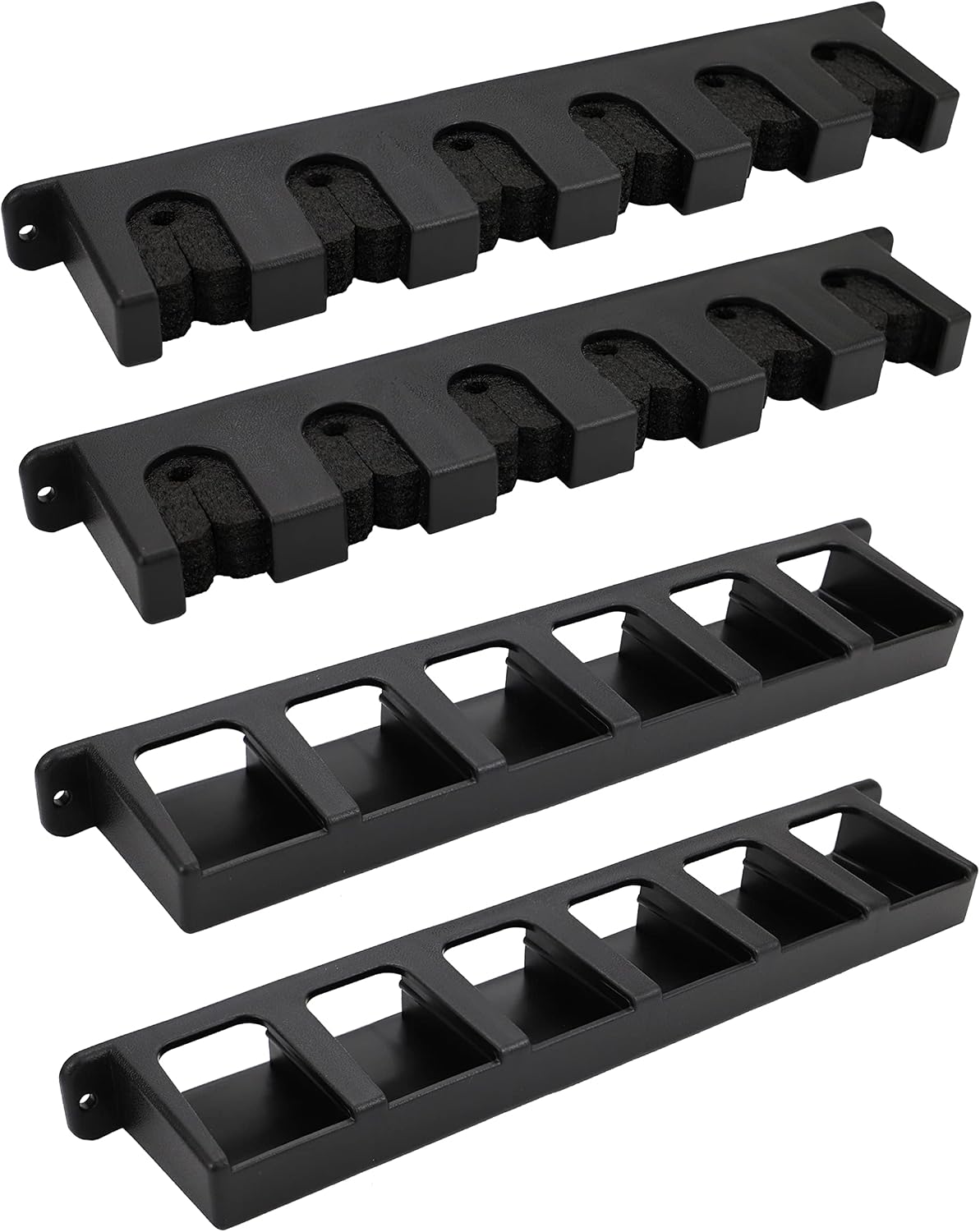 Fishing Rod Holders Vertical Rod Rack, Fishing Pole Holders for Garage, Wall, Ceiling Rod Stand, Black (1 Pair Black)