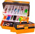 Large 3-Layer Fishing Tackle Box Lures with Tackle Included 448 Pcs