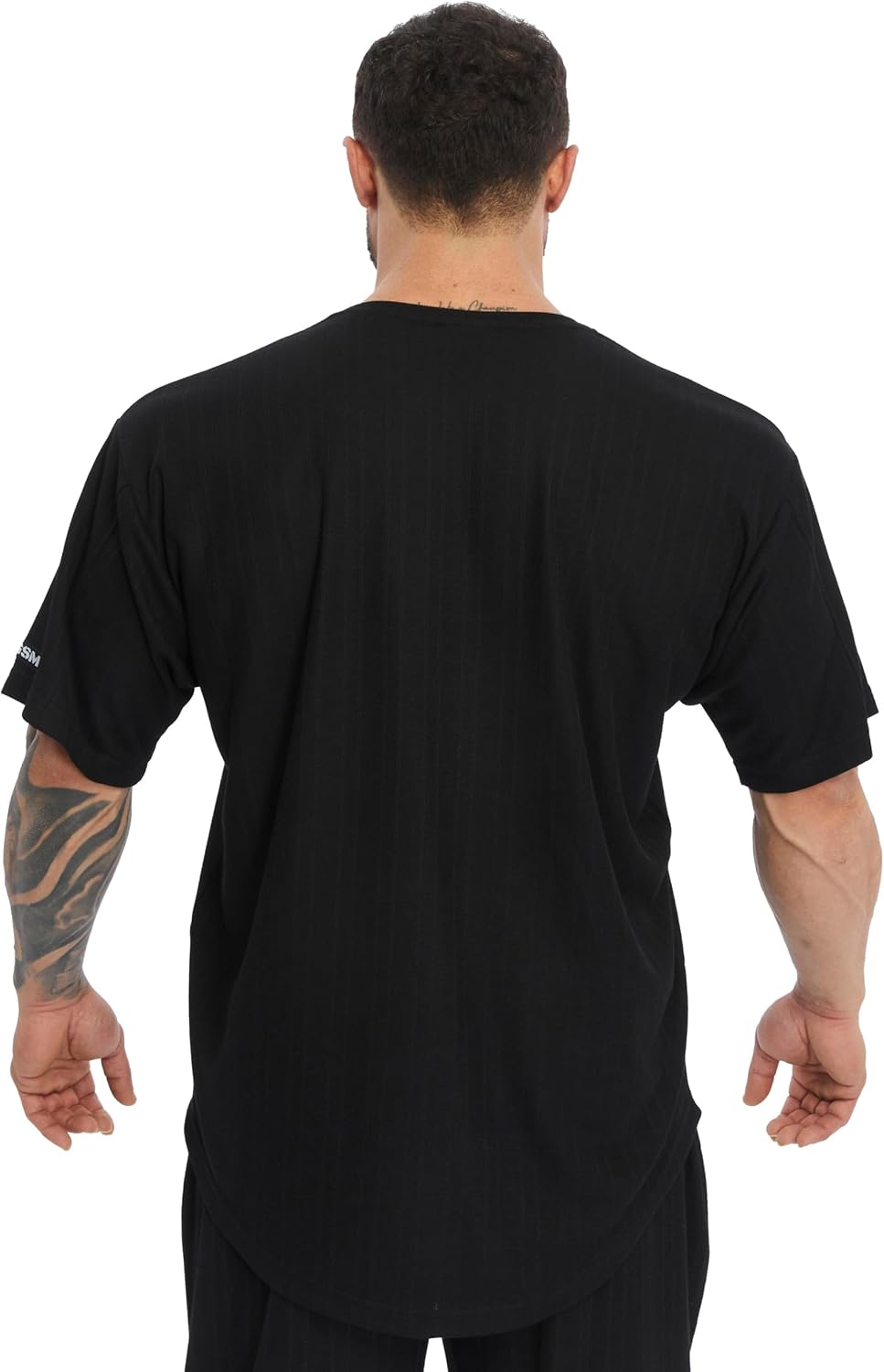 Men's Oversize Gym Fitness and Bodybuilding T-Shirt, Cotton O-Neck Lifestyle Top