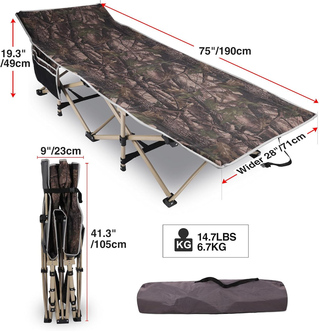 REDCAMP Folding Hunting Cots for Adults 500lbs