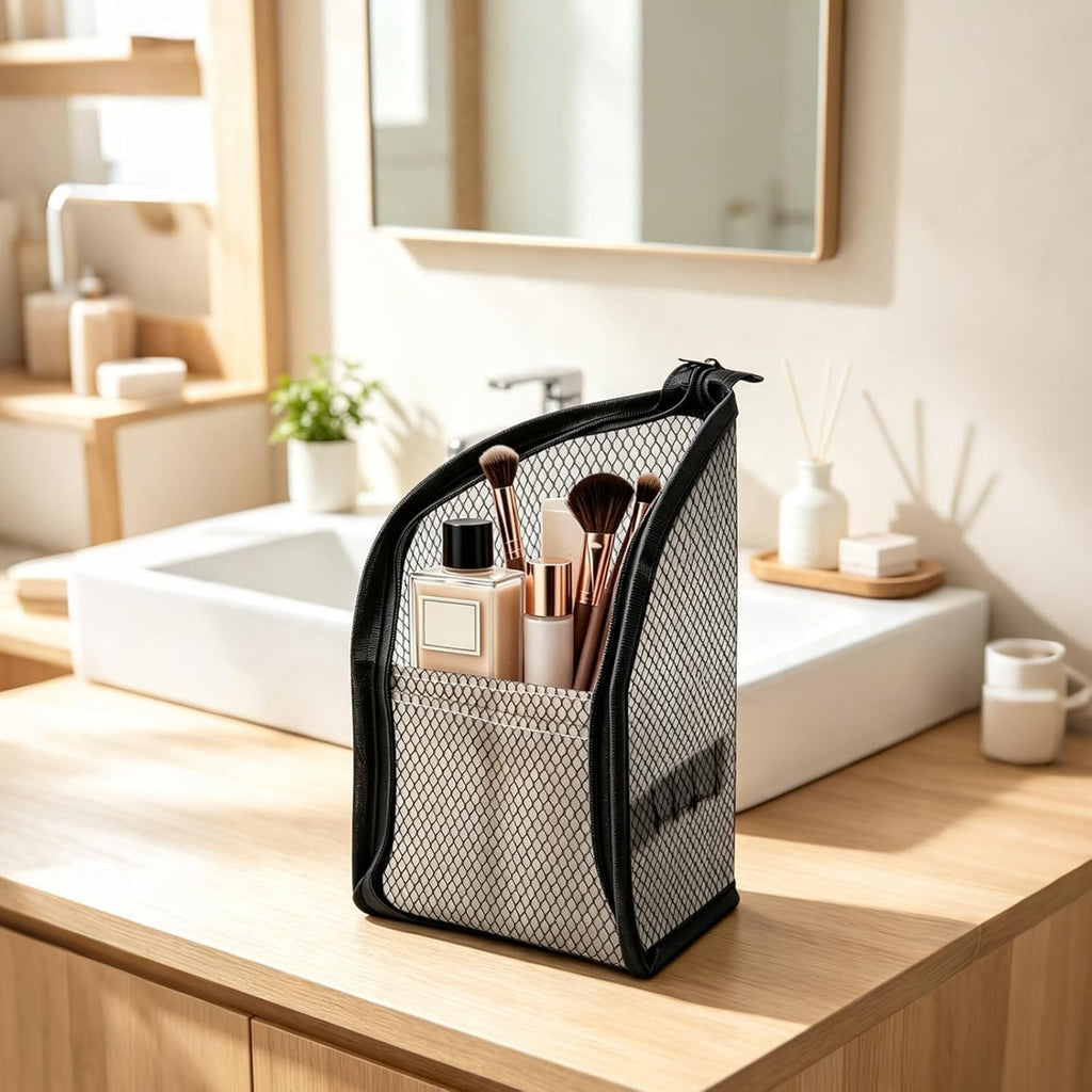 2 Pack Standing Toiletry Bag, Waterproof Travel Toiletry Bag