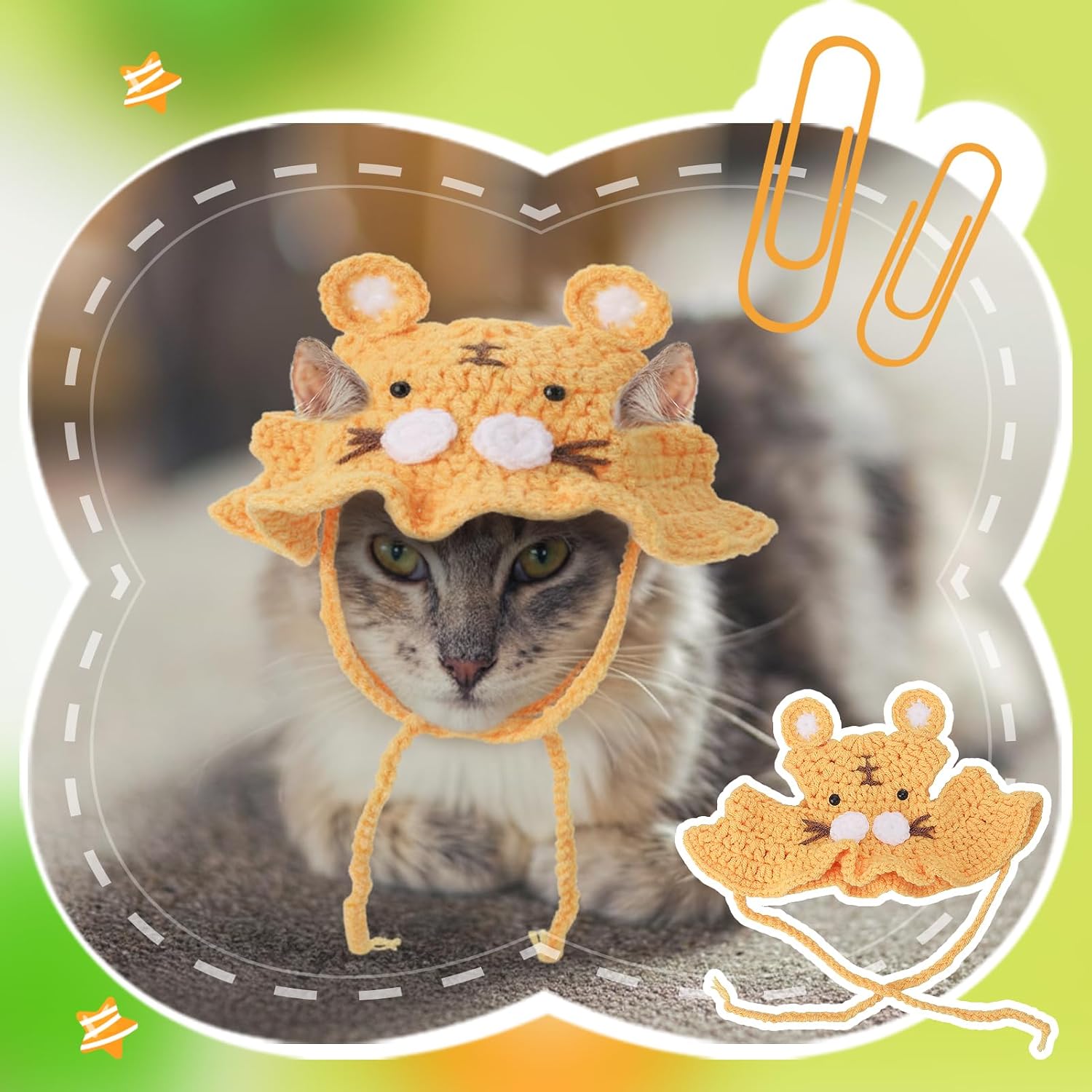5 Pack Cute Knitted Cat Hats Dog Hats