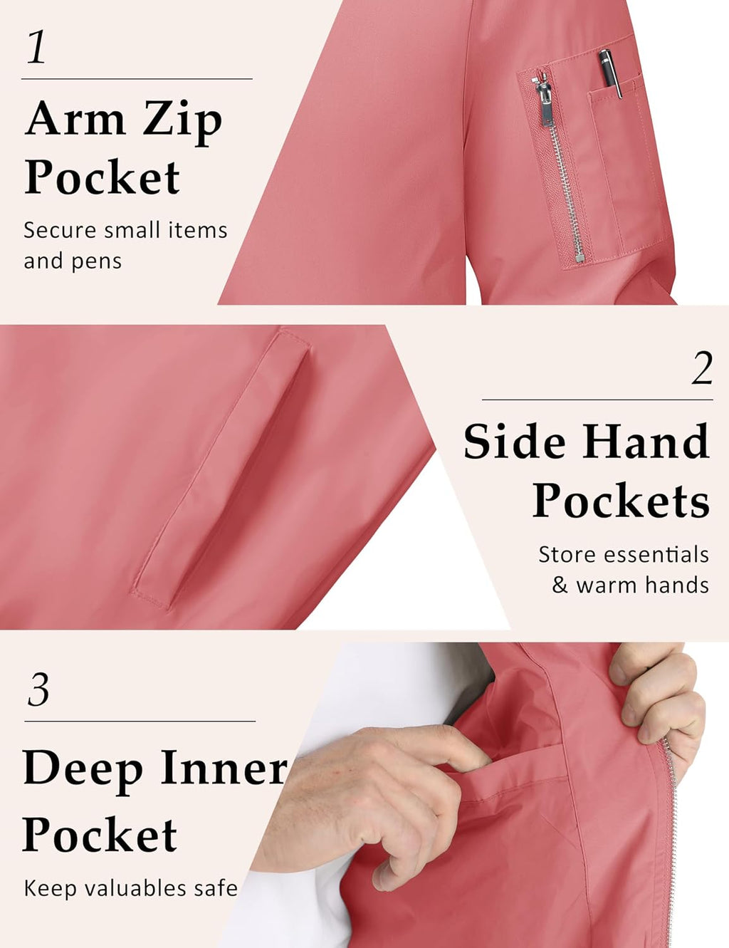 MAGCOMSEN Men's Bomber Jacket Lightweight Windbreaker Spring Fall Jacket