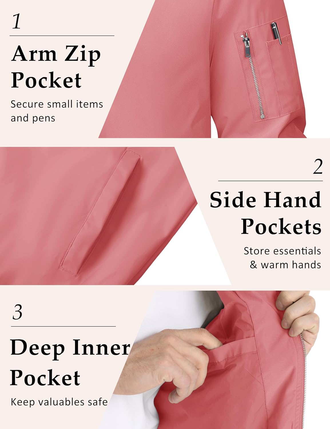 MAGCOMSEN Men's Bomber Jacket Lightweight Windbreaker Spring Fall Jacket