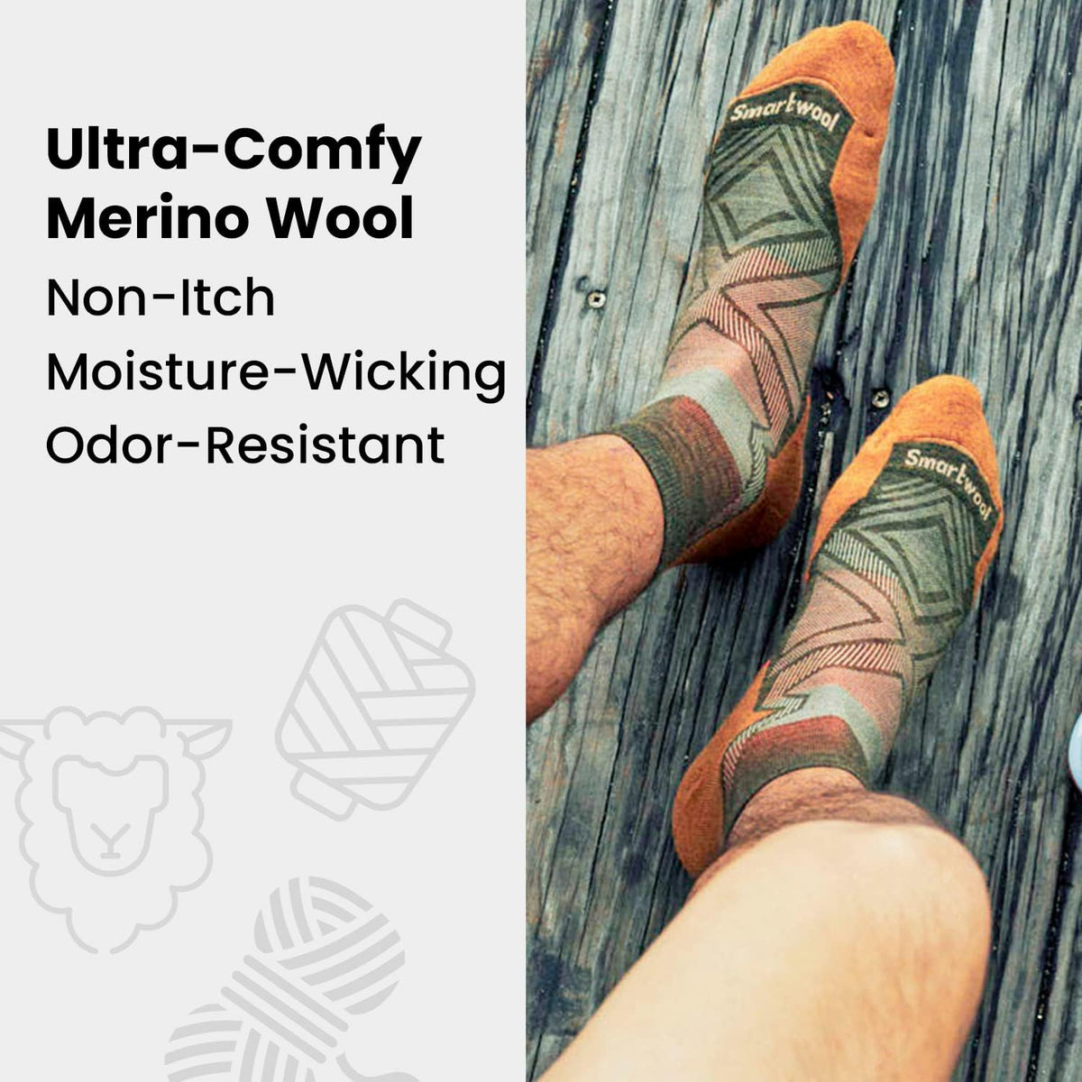 Smartwool Mens Hike Light Cushion Panorama Crew Socks