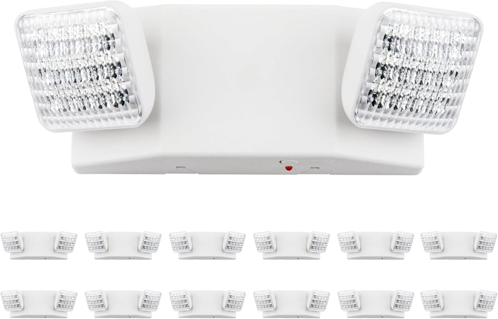 LIT-PaTH LED Emergency Light for Business, Battery Backup, 2 Pack