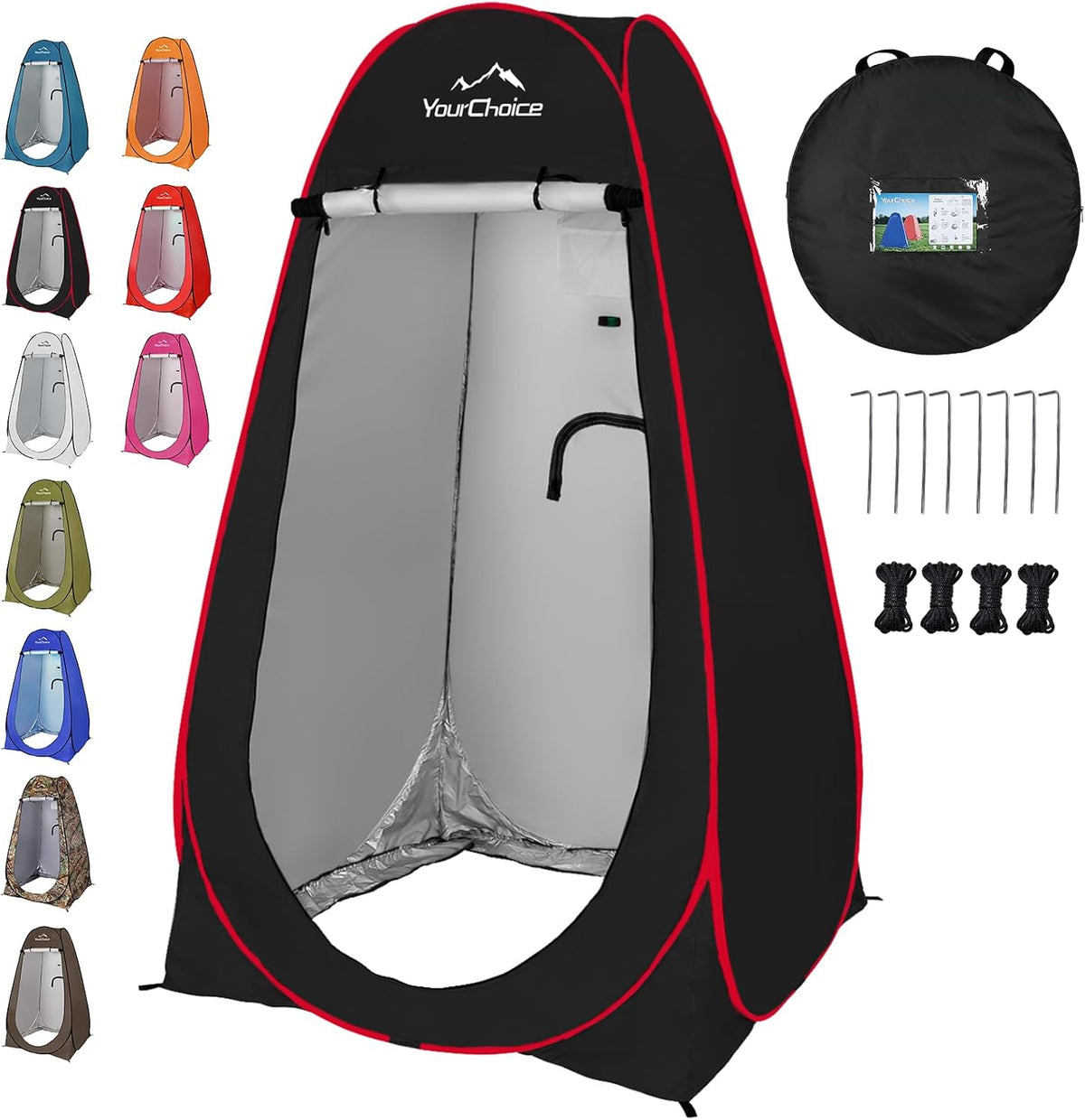 Your Choice Pop Up Shower Tent 47.2" Wx74.8/82.7" H Privacy Changing Tent