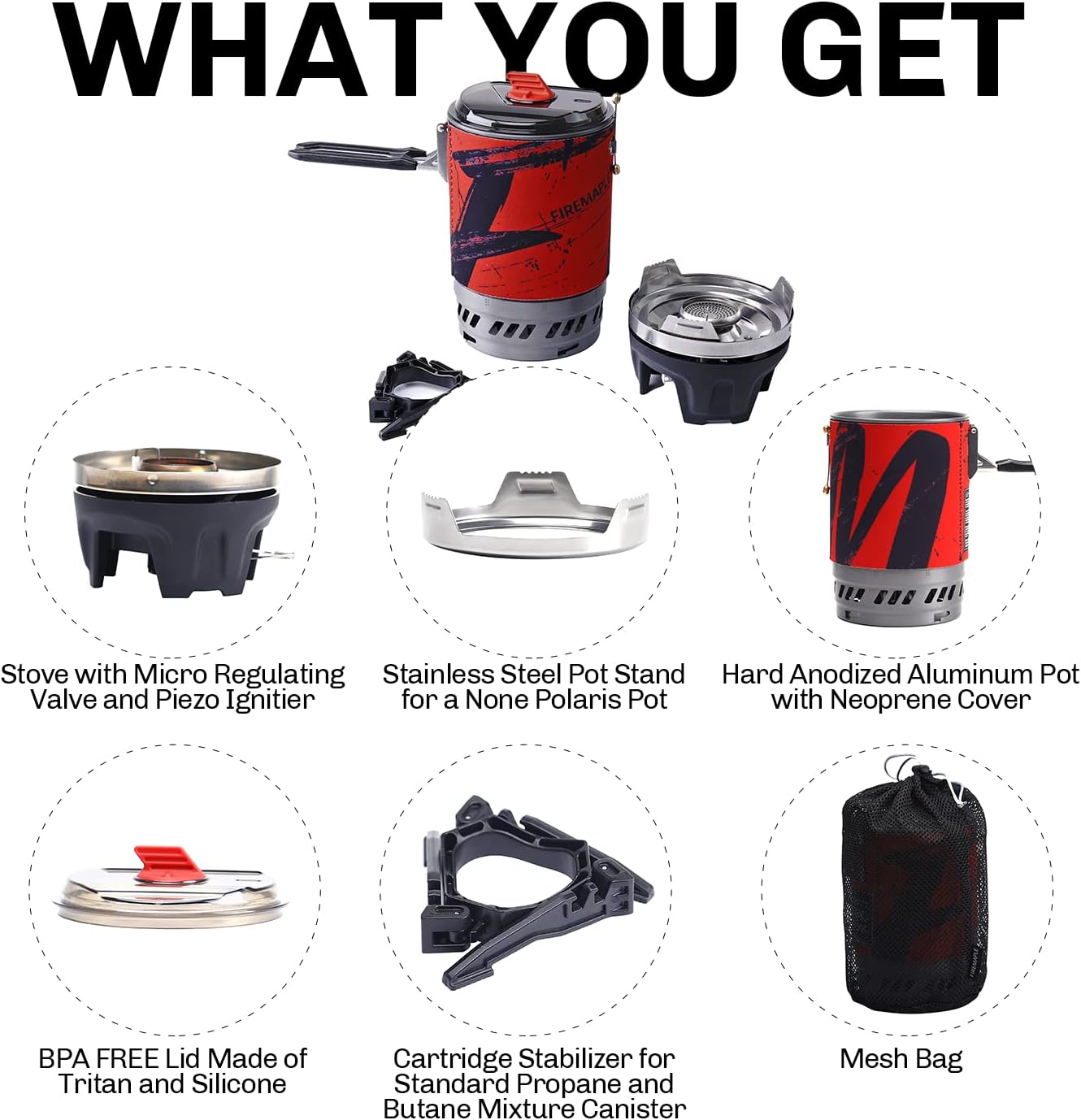 Fire Maple Polaris Pressure Regulator Cooking System Portable Camping Stove